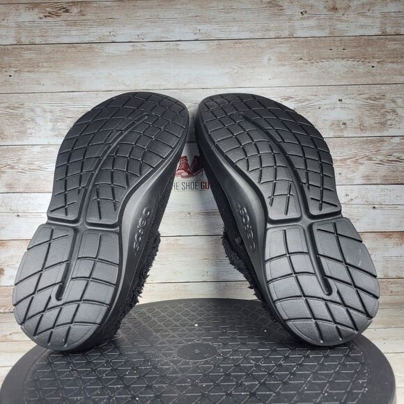 OOFOS OOcoozie Mule Slippers Men\'s Size 11 Black Sherpa Lined Comfort Slip On main image 11